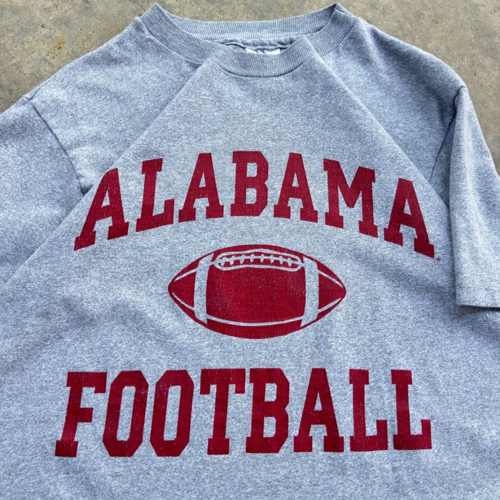 Vintage 90s The Cotton Exchange Alabama Football Tee Single Stitch Grey M (c2)